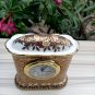 Antique clock gold bone china thai benjarong porcelain in silk box colletion