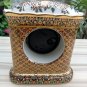 Antique clock gold bone china thai benjarong porcelain in silk box colletion