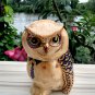 Vintage porcelain owl pen holder desk antique art thai benjarong decor