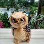 Vintage porcelain owl pen holder desk antique art thai benjarong decor