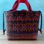 Vintage Mudmee100%silk thai handbag tote antique art fabric weaving collection