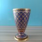 Antique wine glass porcelain dinnerware thai benjarong  paint in silk box