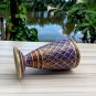 Antique wine glass porcelain dinnerware thai benjarong  paint in silk box