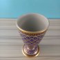 Antique wine glass porcelain dinnerware thai benjarong  paint in silk box