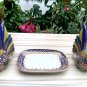 Vintage salt&pepper shaker dining set antique porcelain thai benjarong
