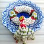 Vintageâ flowerâ garlandâ  thaiâ malaiâ clayâ & antique ceramicâ tray gift,decor