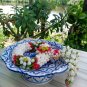 Vintageâ flowerâ garlandâ  thaiâ malaiâ clayâ & antique ceramicâ tray gift,decor