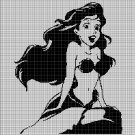 Ariel silhouette cross stitch pattern in pdf