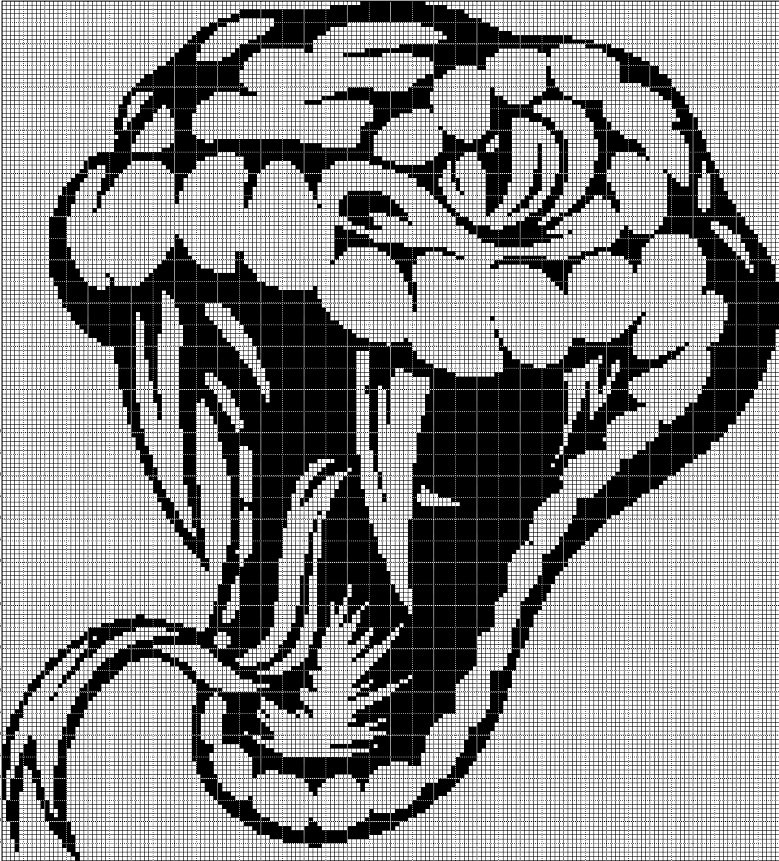 Cobra head silhouette cross stitch pattern in pdf