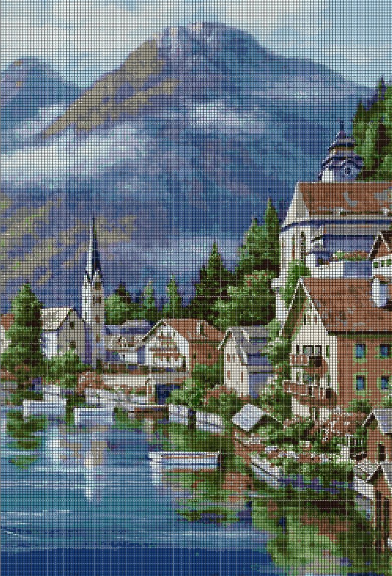 Landscape DMC Cross Stitch Pattern In Pdf DMC