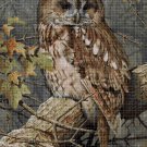 Owl on the branch DMC cross stitch pattern in pdf DMC