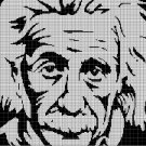 Einstein silhouette cross stitch pattern in pdf