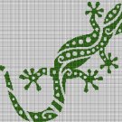 Lizard silhouette cross stitch pattern in pdf