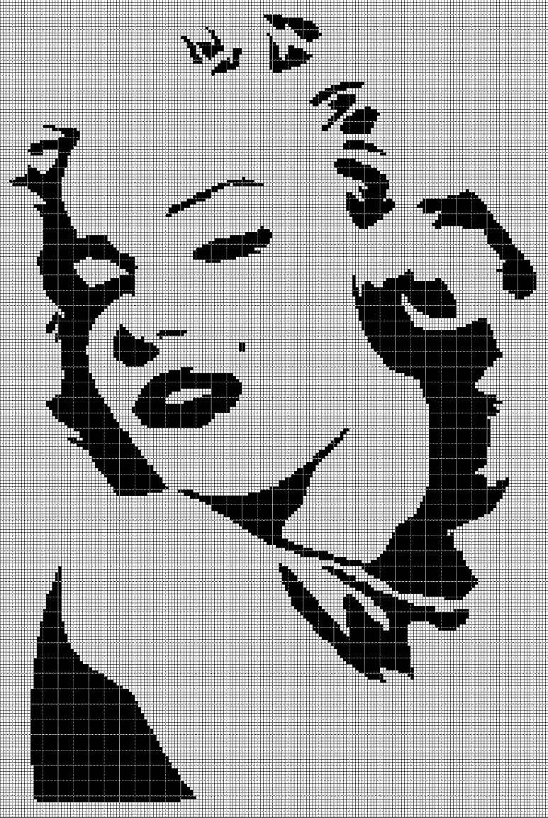 Marilyn Monroe silhouette cross stitch pattern in pdf