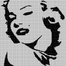 Marilyn Monroe silhouette cross stitch pattern in pdf