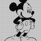Mickey Mouse silhouette cross stitch pattern in pdf