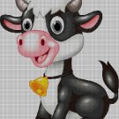 Small cow DMC cross stitch pattern in pdf DMC