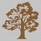 Tree silhouette cross stitch pattern in pdf