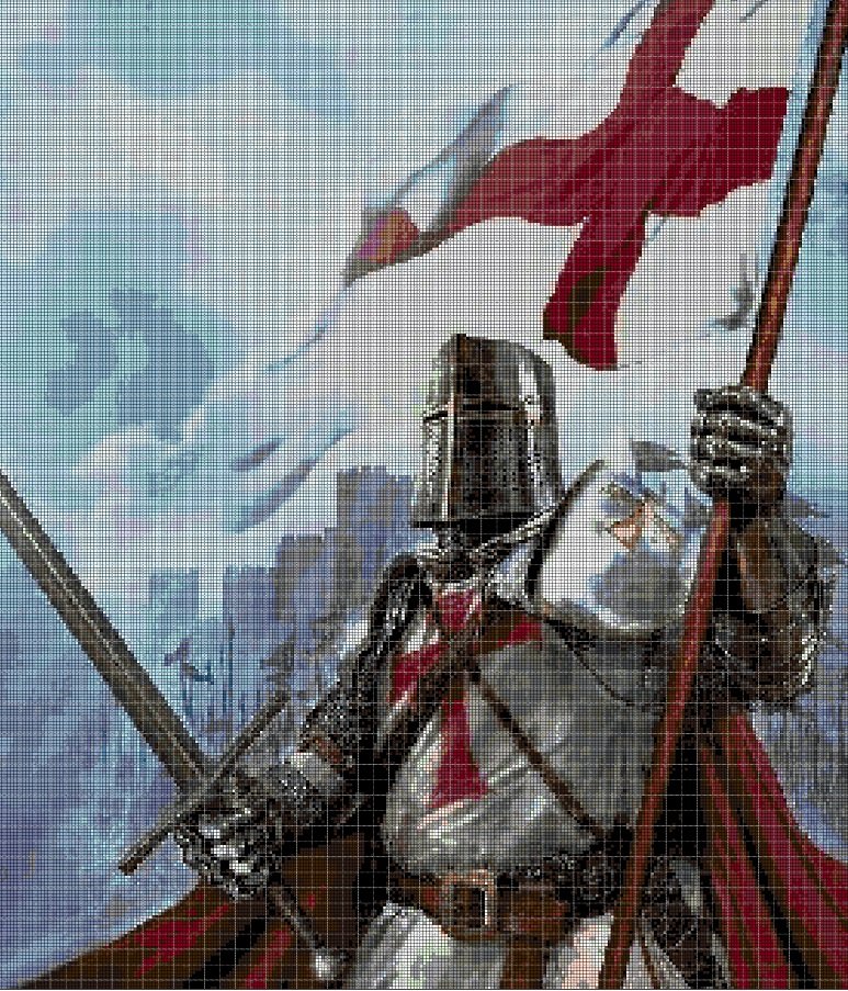 crusader-2-dmc-cross-stitch-pattern-in-pdf-dmc