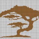 African tree silhouette cross stitch pattern in pdf