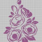 Anemone flowers silhouette cross stitch pattern in pdf