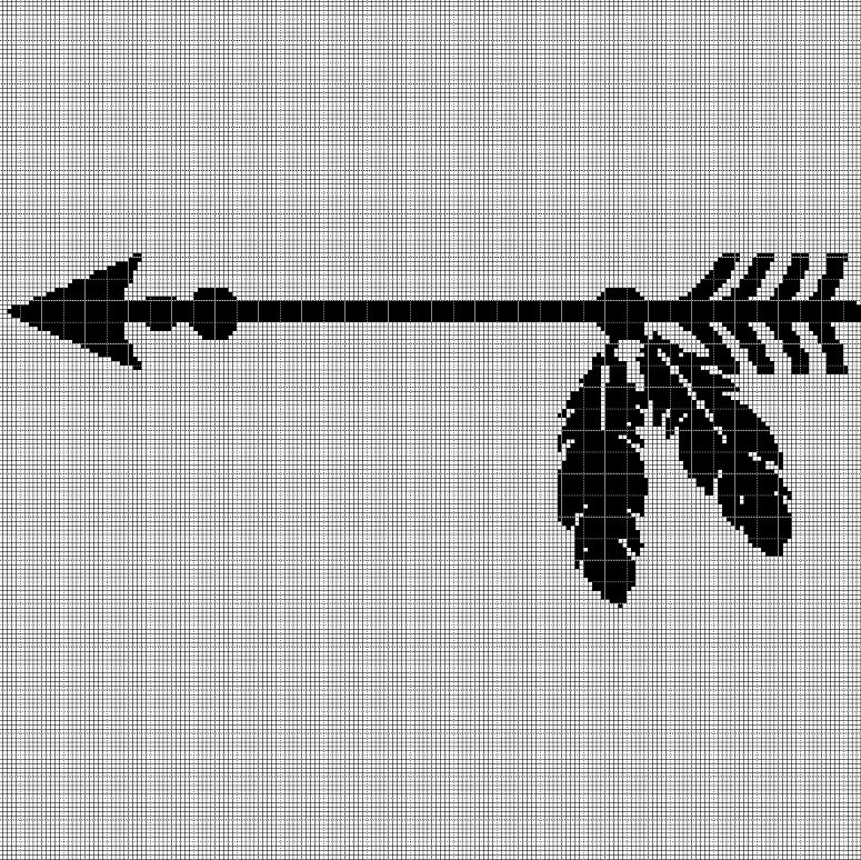 Arrow silhouette cross stitch pattern in pdf