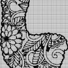 Art lama silhouette cross stitch pattern in pdf