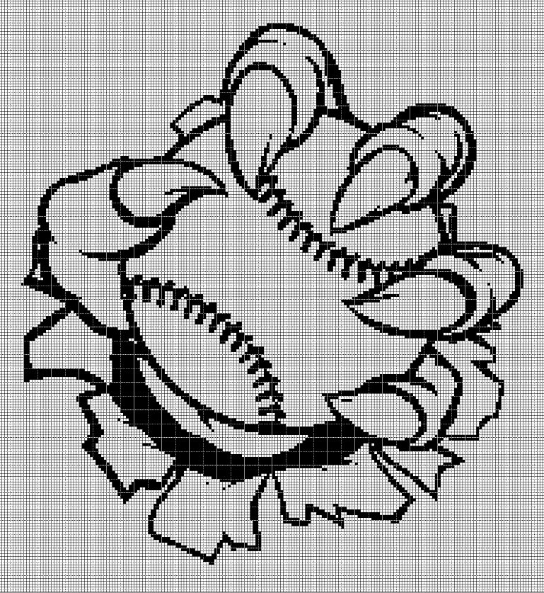 Baseball in monster claw silhouette cross stitch pattern in pdf