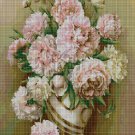 Roses in a vase DMC cross stitch pattern in pdf DMC