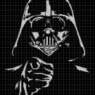Dart Vader silhouette cross stitch pattern in pdf