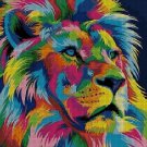 Colorful lion DMC cross stitch pattern in pdf DMC
