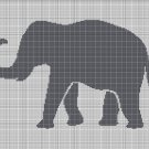 Elephant silhouette cross stitch pattern in pdf