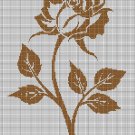 Golden rose silhouette cross stitch pattern in pdf
