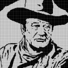 John Wayne silhouette cross stitch pattern in pdf