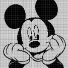 Mickey Mouse head silhouette cross stitch pattern in pdf
