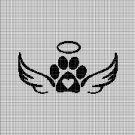 Pet Angel silhouette cross stitch pattern in pdf