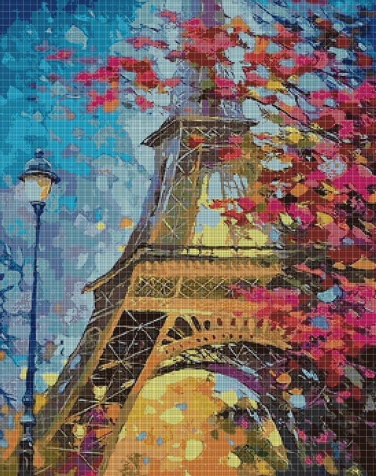 Paris DMC cross stitch pattern in pdf DMC