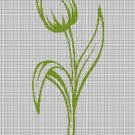 Tulip flower silhouette cross stitch pattern in pdf