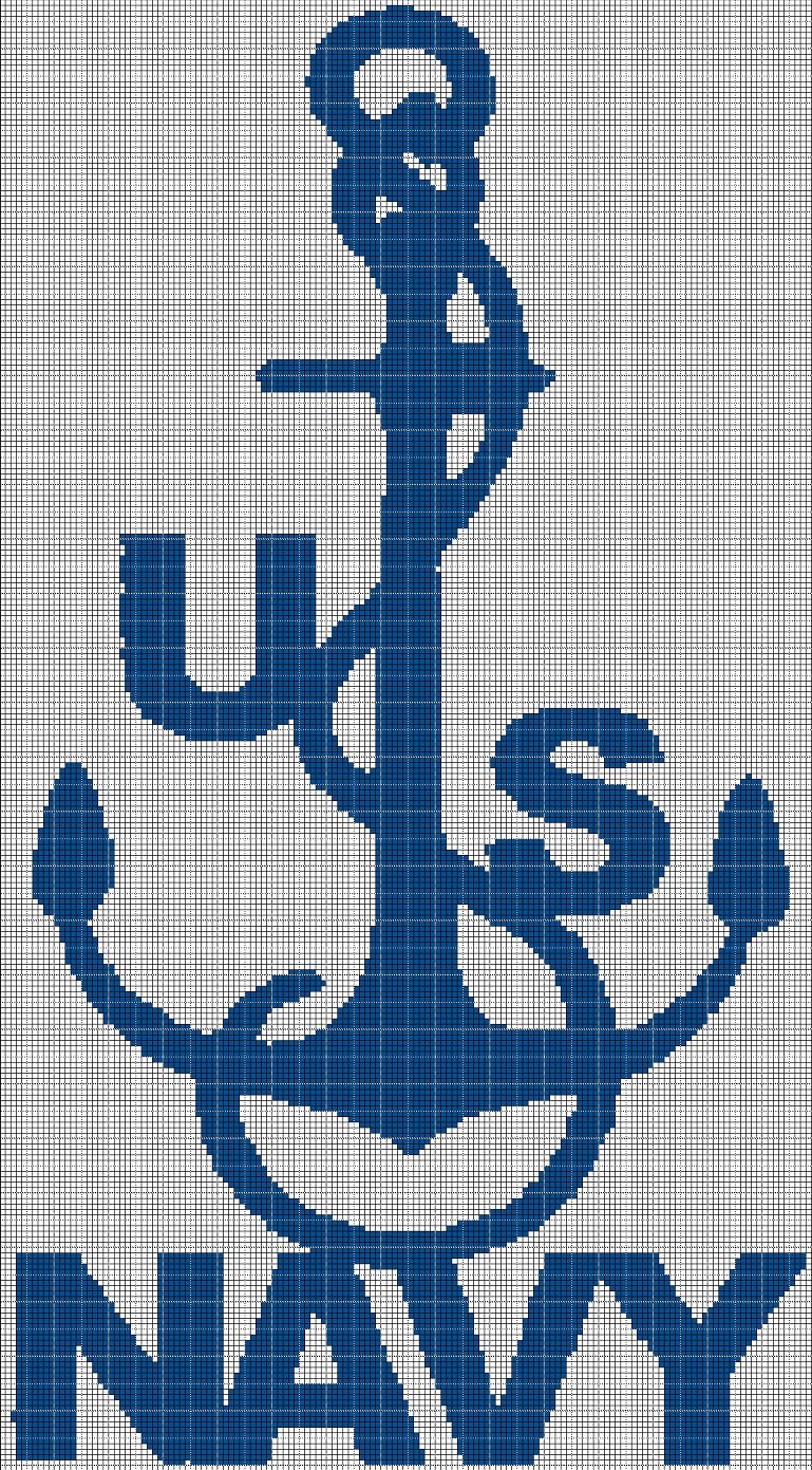 U.S.Navy 3 silhouette cross stitch pattern in pdf