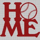 Baseball home cross stitch pattern in pdf