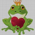 Frog Prince DMC cross stitch pattern in pdf DMC