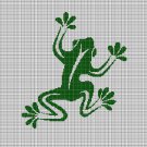 Frog silhouette cross stitch pattern in pdf