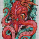 Art octopus 2 DMC cross stitch pattern in pdf DMC