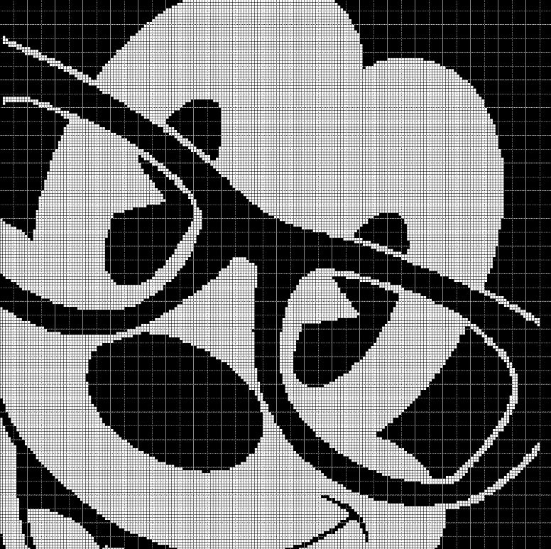 Mickey in glasses 2 silhouette cross stitch pattern in pdf