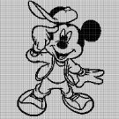 Mickey Mouse silhouette cross stitch pattern in pdf