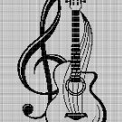 Music 2 silhouette cross stitch pattern in pdf