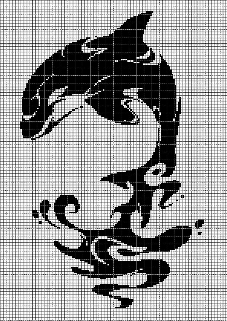 Orca 2 silhouette cross stitch pattern in pdf