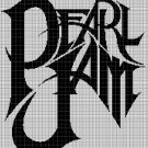 Pearl Jam silhouette cross stitch pattern in pdf