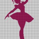 Princess Ballet silhouette cross stitch pattern in pdf