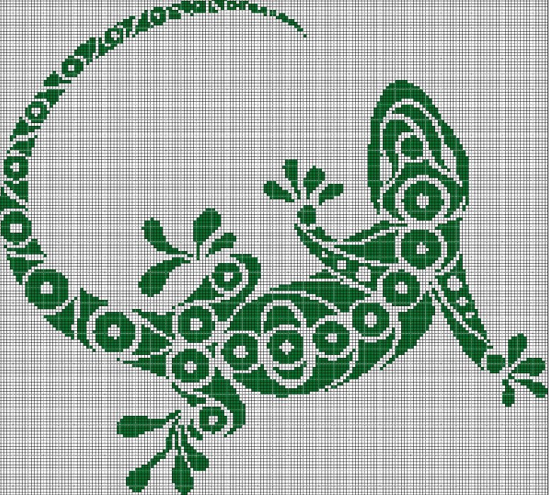 Salamander silhouette cross stitch pattern in pdf